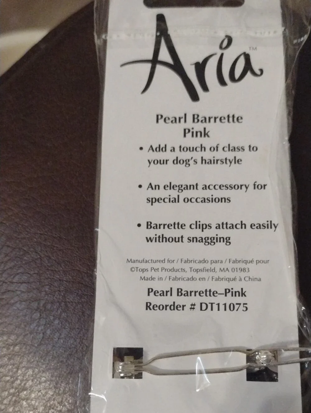 Aria Pink Pearl and Crystal Hair And Ivory Pearl and Crystal Barrettes